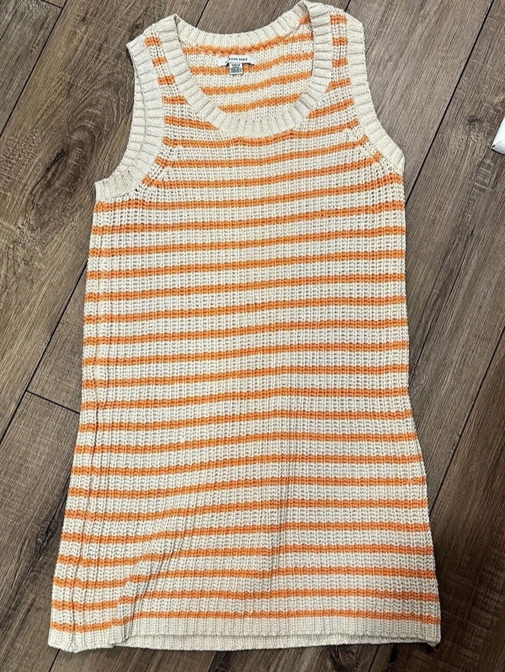 American Eagle Striped Knit Dress in Orange & White Size Small Like New